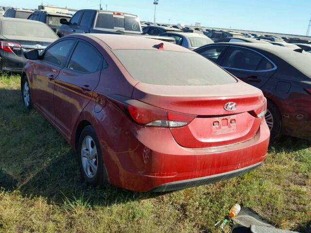 KMHDH4AE4EU212231 - 2014 HYUNDAI ELANTRA RED photo 3