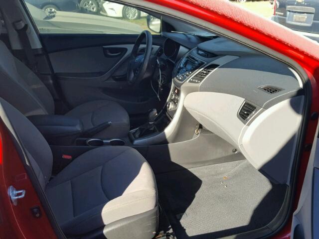 KMHDH4AE4EU212231 - 2014 HYUNDAI ELANTRA RED photo 5