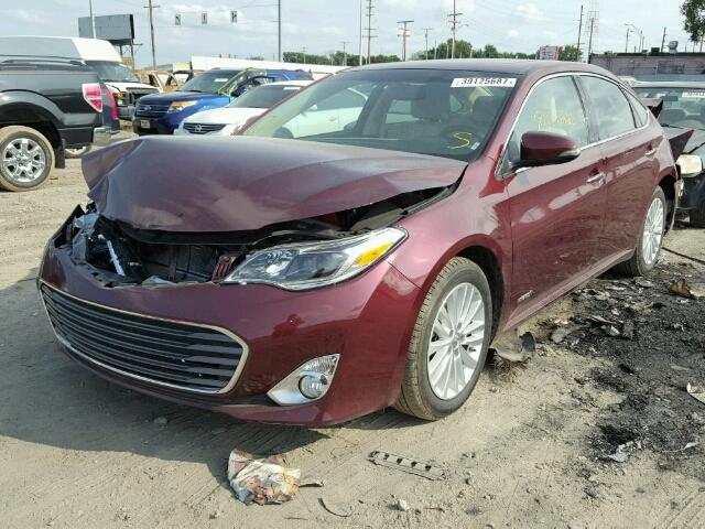 4T1BD1EB5DU016749 - 2013 TOYOTA AVALON HYB MAROON photo 2