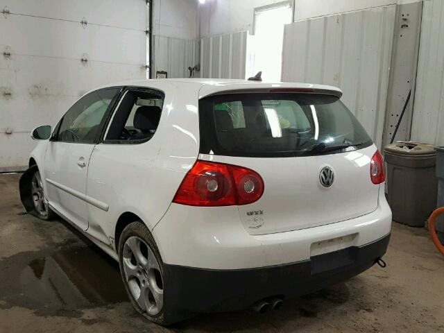 WVWFD71K69W111489 - 2009 VOLKSWAGEN GTI WHITE photo 3