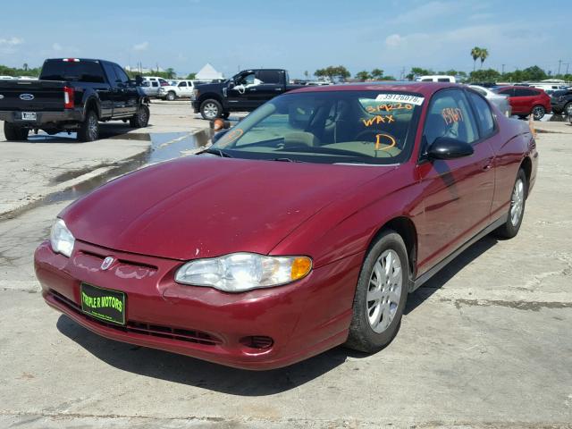 2G1WW12E059319220 - 2005 CHEVROLET MONTE CARL წითელი ფოტო 2