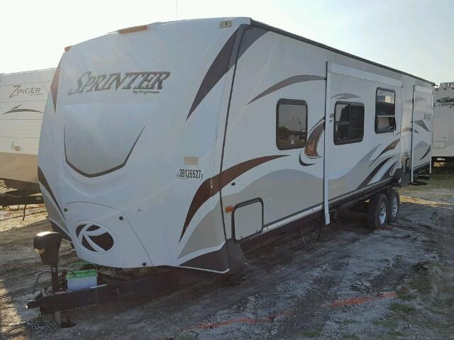 4YDT31121C1532105 - 2012 KEYSTONE SPRINTER WHITE photo 2