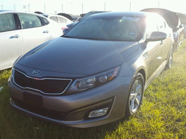 5XXGM4A74FG428070 - 2015 KIA OPTIMA GRAY photo 2