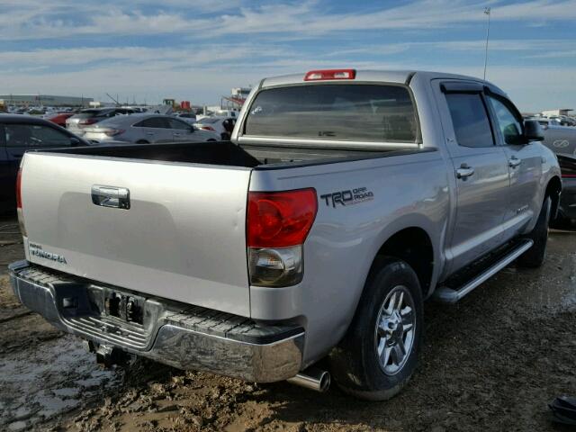 5TFEV54198X054858 - 2008 TOYOTA TUNDRA SILVER photo 4