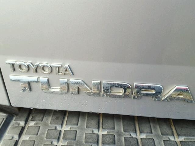 5TFEV54198X054858 - 2008 TOYOTA TUNDRA SILVER photo 9