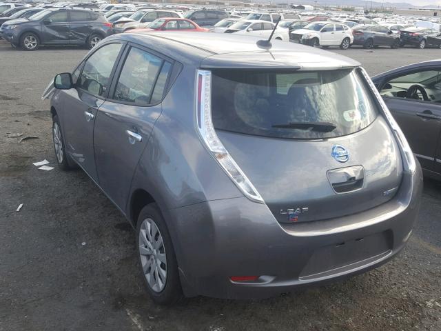 1N4AZ0CP2GC302973 - 2016 NISSAN LEAF S GRAY photo 3