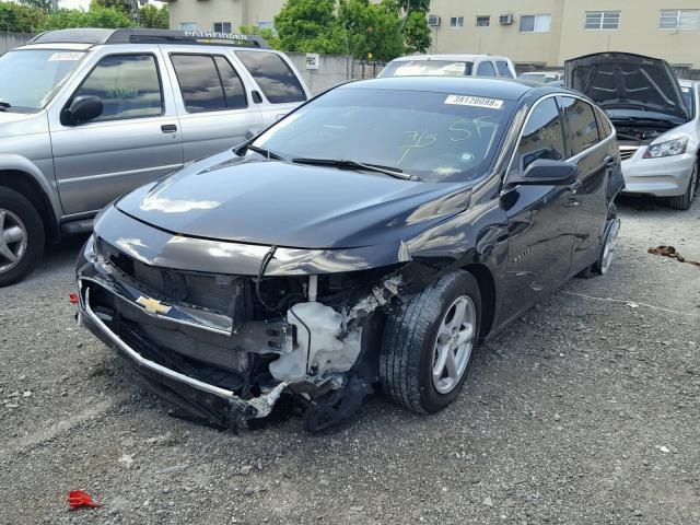 1G1ZB5ST4HF141919 - 2017 CHEVROLET MALIBU LS BLACK photo 2