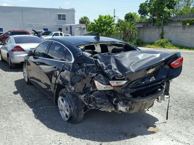 1G1ZB5ST4HF141919 - 2017 CHEVROLET MALIBU LS BLACK photo 3
