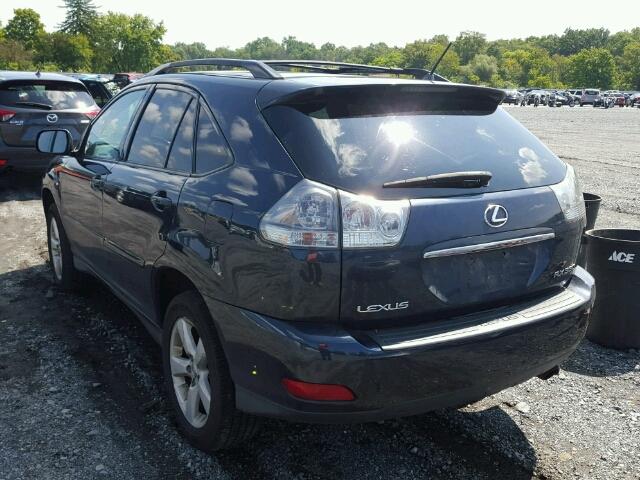 2T2HA31U74C014553 - 2004 LEXUS RX 330 BLUE photo 3