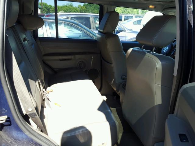 1J8HG48N16C286141 - 2006 JEEP COMMANDER BLUE photo 6