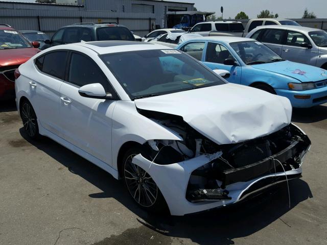 KMHD04LB4JU636898 - 2018 HYUNDAI ELANTRA SP WHITE photo 1