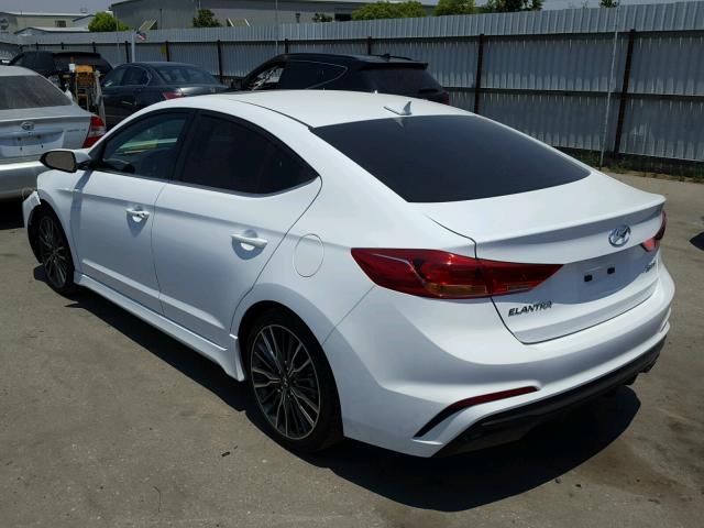 KMHD04LB4JU636898 - 2018 HYUNDAI ELANTRA SP WHITE photo 3