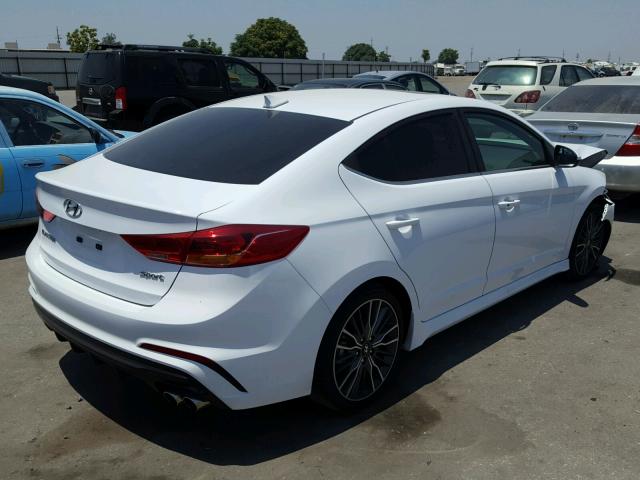 KMHD04LB4JU636898 - 2018 HYUNDAI ELANTRA SP WHITE photo 4