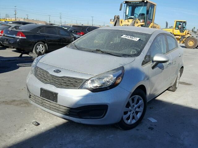 KNADM4A35D6131026 - 2013 KIA RIO LX SILVER photo 2