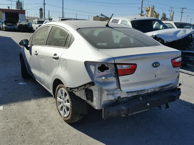 KNADM4A35D6131026 - 2013 KIA RIO LX SILVER photo 3