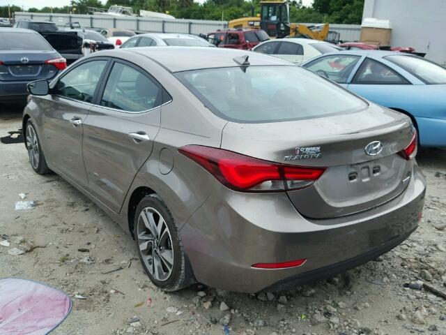 5NPDH4AE7FH591791 - 2015 HYUNDAI ELANTRA BROWN photo 3