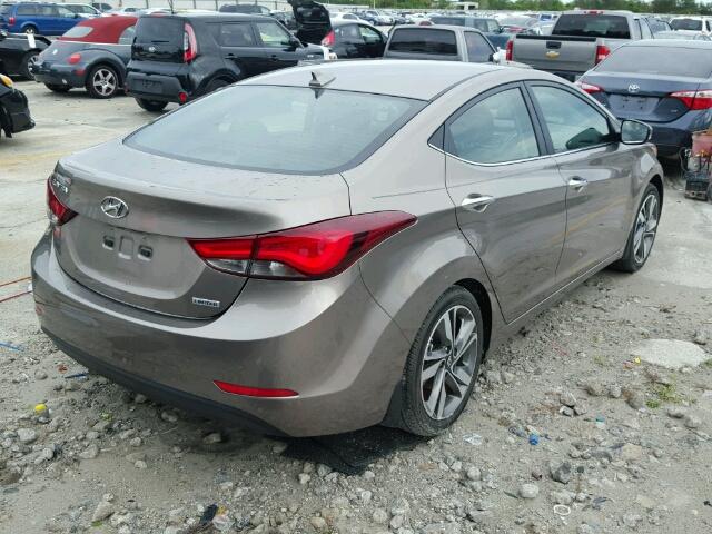 5NPDH4AE7FH591791 - 2015 HYUNDAI ELANTRA BROWN photo 4