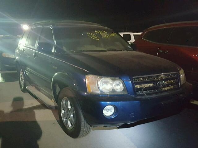 JTEGF21A520043375 - 2002 TOYOTA HIGHLANDER BLUE photo 1