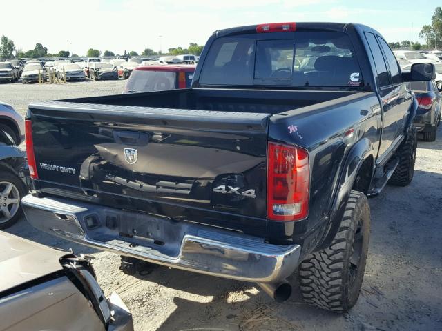 3D7KS28C56G123851 - 2006 DODGE RAM 2500 S BLACK photo 4