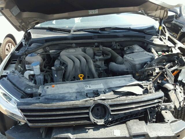 3VW2K7AJ1DM227636 - 2013 VOLKSWAGEN JETTA BASE SILVER photo 7