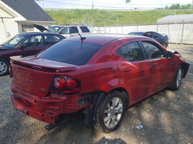 1C3CDZBG3EN160632 - 2014 DODGE AVENGER R/ RED photo 4