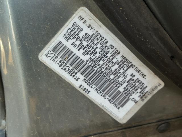 4T1BF18B5WU282054 - 1998 TOYOTA AVALON SILVER photo 10