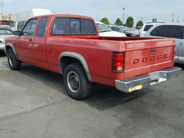 1B7FL23X2MS341741 - 1991 DODGE DAKOTA RED photo 3