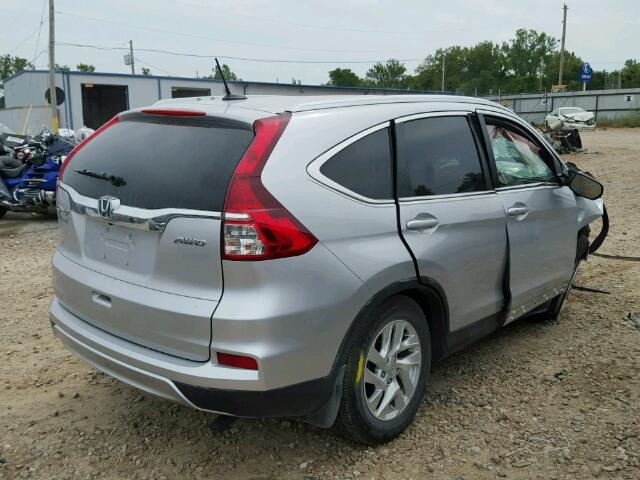 5J6RM4H76FL050570 - 2015 HONDA CR-V EXL SILVER photo 4