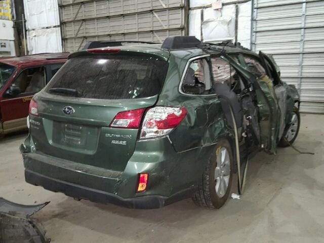 4S4BRBCC1B3411226 - 2011 SUBARU OUTBACK 2. GREEN photo 4