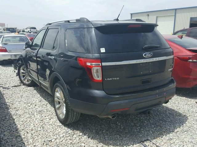 1FM5K7F80DGB77288 - 2013 FORD EXPLORER L BLACK photo 3