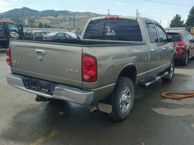 3D7KS28A58G168547 - 2008 DODGE RAM 2500 S TAN photo 4