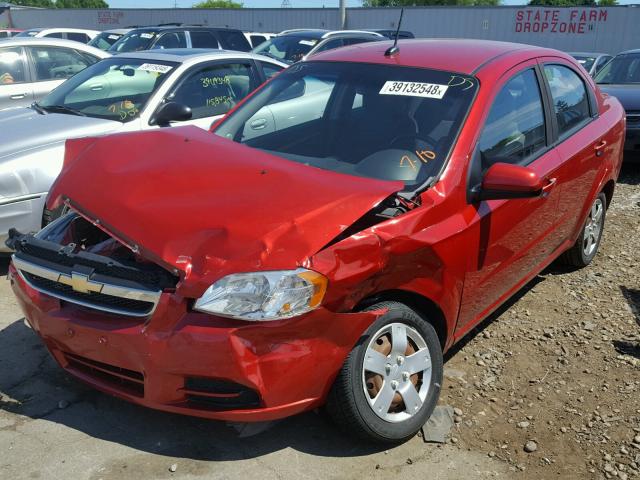 KL1TD5DE2AB132033 - 2010 CHEVROLET AVEO LS RED photo 2