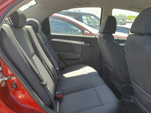 KL1TD5DE2AB132033 - 2010 CHEVROLET AVEO LS RED photo 6