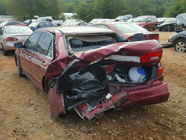 1HGCM56765A001613 - 2005 HONDA ACCORD EX BURGUNDY photo 3