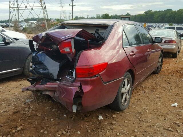 1HGCM56765A001613 - 2005 HONDA ACCORD EX BURGUNDY photo 4