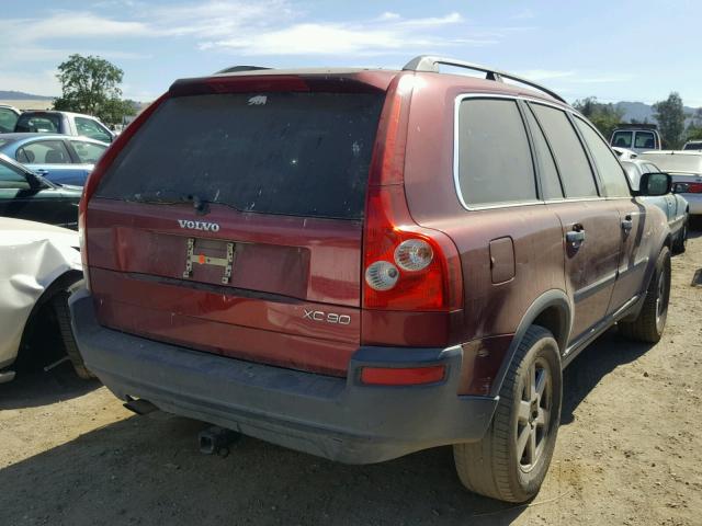 YV1CY59H741038976 - 2004 VOLVO XC90 BURGUNDY photo 4