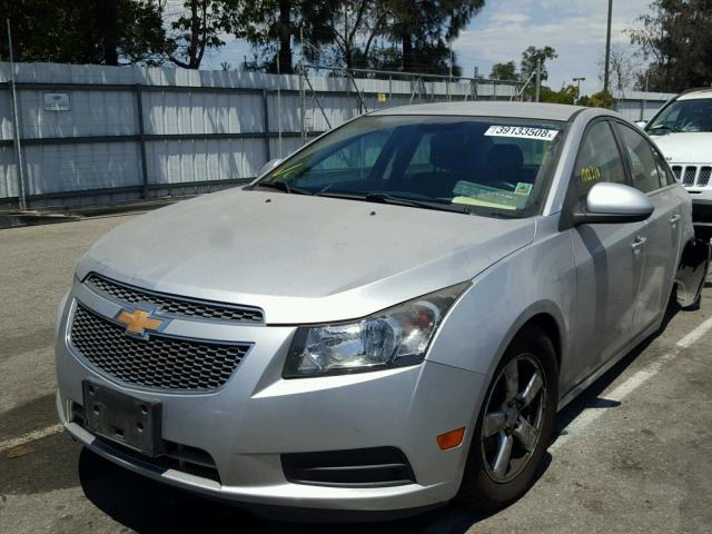 1G1PC5SB2D7294041 - 2013 CHEVROLET CRUZE LT SILVER photo 2