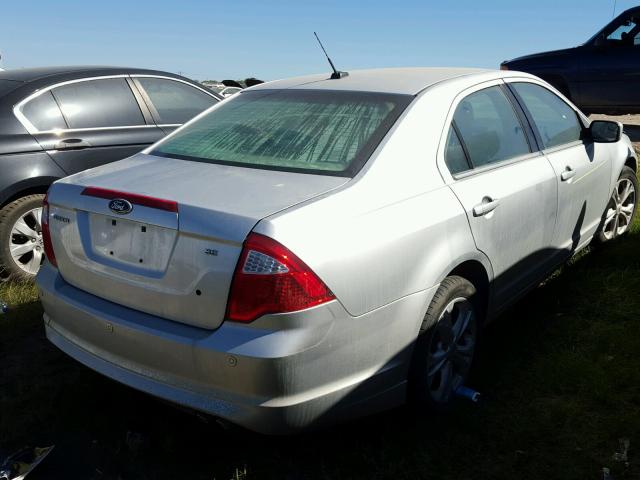 3FAHP0HA0CR345650 - 2012 FORD FUSION SILVER photo 4