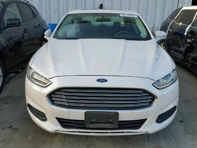 1FA6P0H75E5390827 - 2014 FORD FUSION SE WHITE photo 10