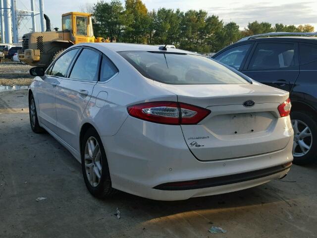 1FA6P0H75E5390827 - 2014 FORD FUSION SE WHITE photo 3