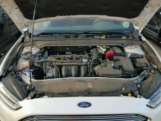 1FA6P0H75E5390827 - 2014 FORD FUSION SE WHITE photo 7