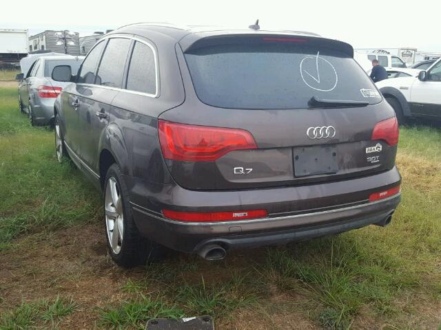 WA1LGAFE9ED007301 - 2014 AUDI Q7 BROWN photo 3