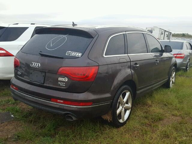 WA1LGAFE9ED007301 - 2014 AUDI Q7 BROWN photo 4