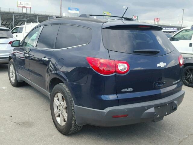 1GNKRJED2CJ129573 - 2012 CHEVROLET TRAVERSE L BLUE photo 3