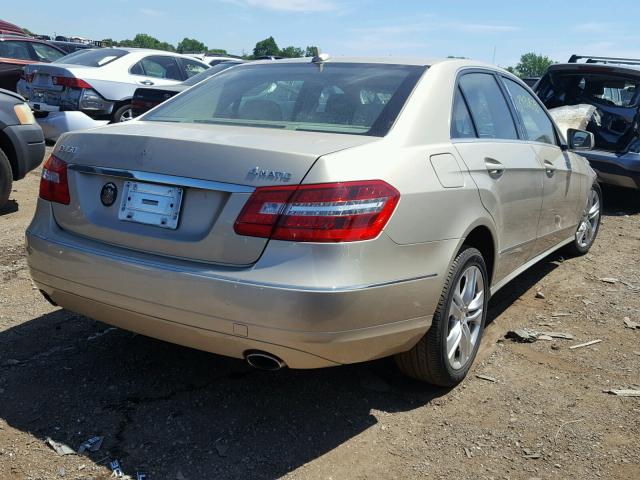 WDDHF8HB6BA451605 - 2011 MERCEDES-BENZ E 350 4MAT BEIGE photo 4