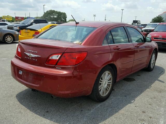 1C3LC56B39N558830 - 2009 CHRYSLER SEBRING TO RED photo 4