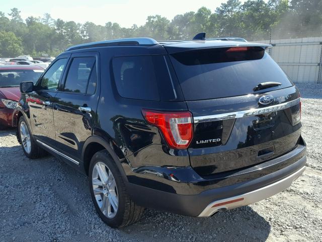 1FM5K7FH0HGA55004 - 2017 FORD EXPLORER L BLACK photo 3