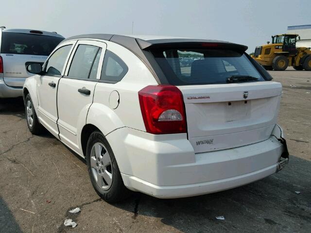 1B3HB28B88D701065 - 2008 DODGE CALIBER WHITE photo 3