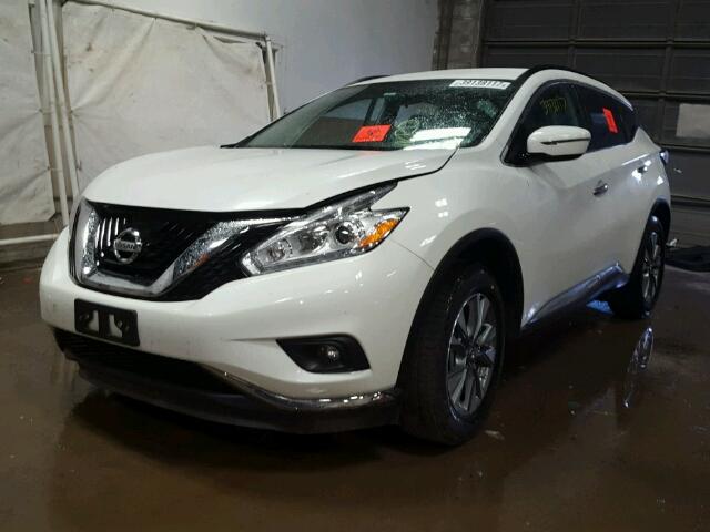 5N1AZ2MH8HN115087 - 2017 NISSAN MURANO WHITE photo 2