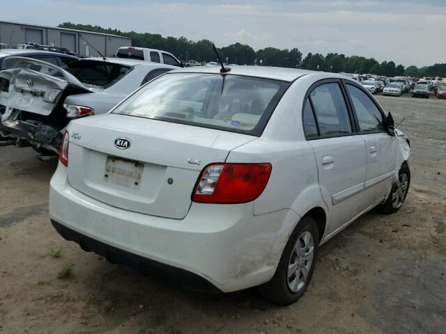 KNADH4A31A6654463 - 2010 KIA RIO WHITE photo 4